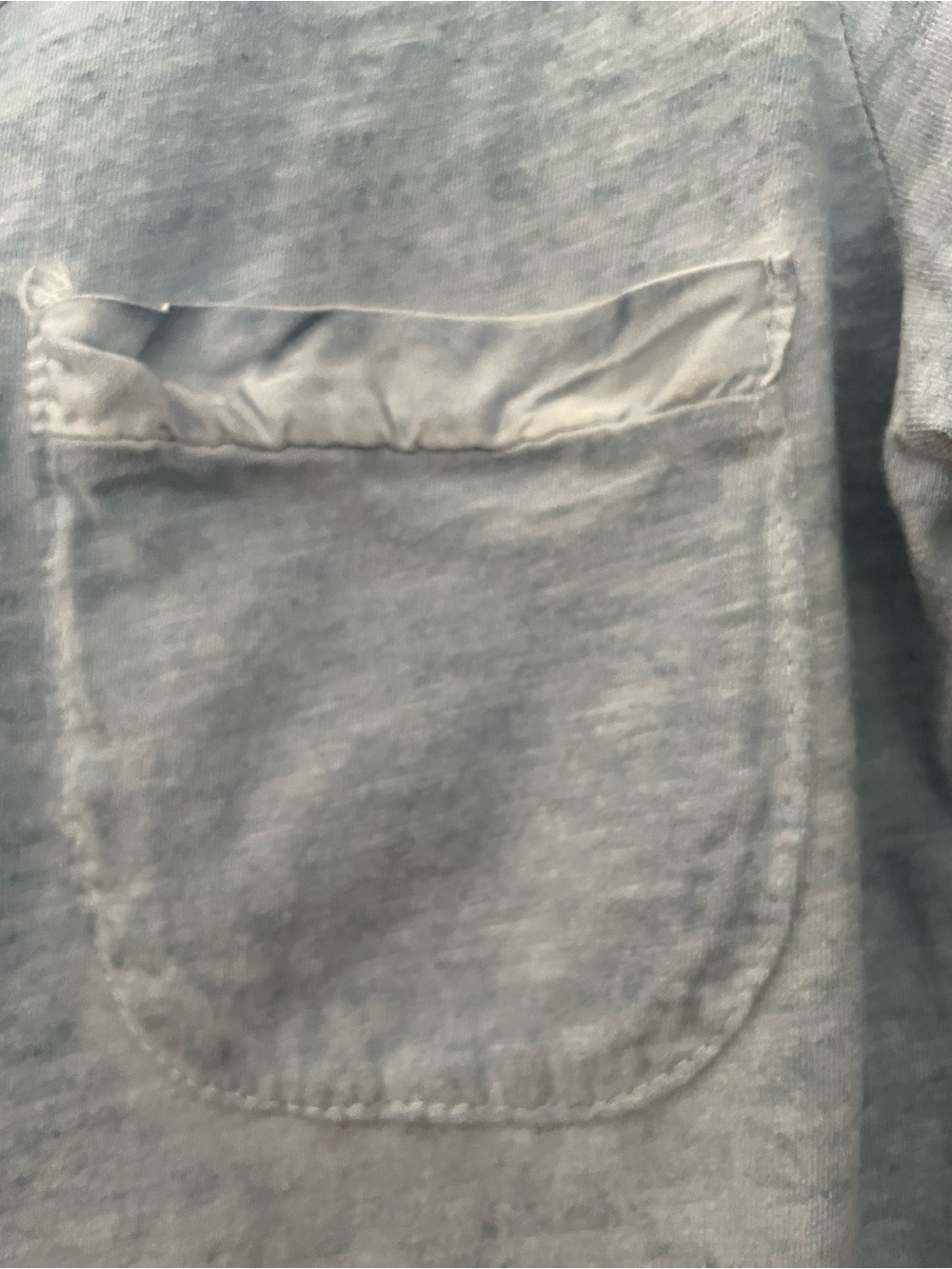 Relaxed V-Neck Long Sleeve Tee in Light Blue size M - Picture 5 of 6
